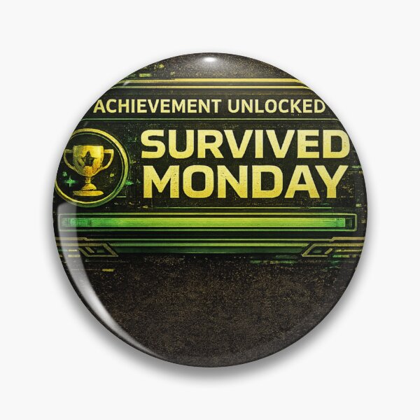 Item preview, Survived Monday Achievement Unlocked designed and sold by neonvael.