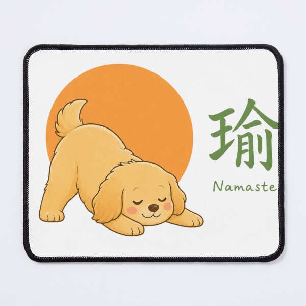 Item preview, Cute Yoga Dog – Kawaii Dog Namaste Japanese Yoga Art Gift designed and sold by QARVI.