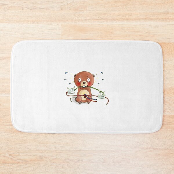 Item preview, Why Is The Internet Down Unhinged Beaver Biting Cables designed and sold by BalRaju-Doodles.