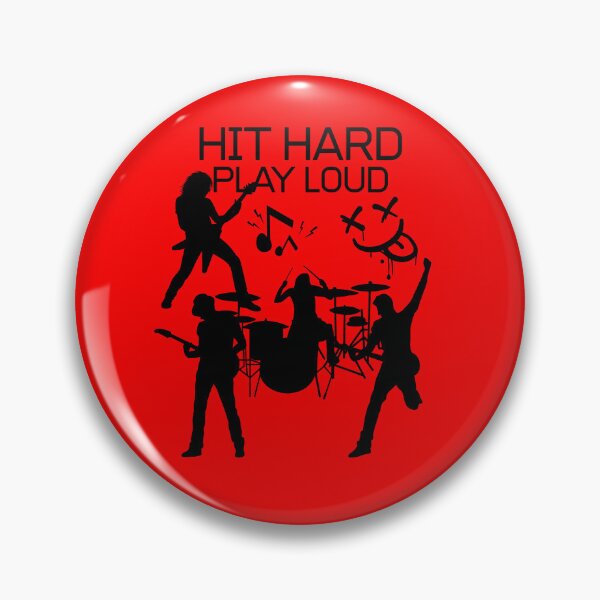 Item preview, Hit hard. Play loud. Funny gifts for drummers and music lovers designed and sold by gomood.