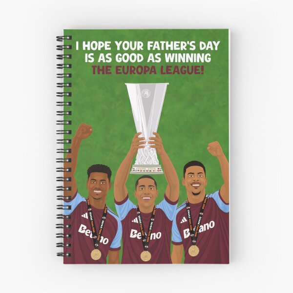 Item preview, Aston Villa Europa League Father’s Day Card designed and sold by The Home Of Pink Peach.