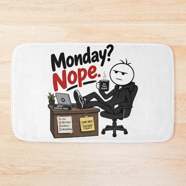 Item preview, Monday? Nope Stickman Humor designed and sold by StickyGuys.