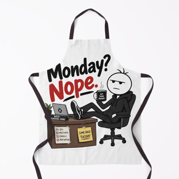 Item preview, Monday? Nope Stickman Humor designed and sold by StickyGuys.