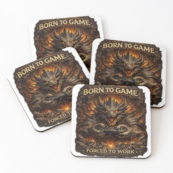 Item preview, Born To Game Forced To Work Dragon designed and sold by neonvael.