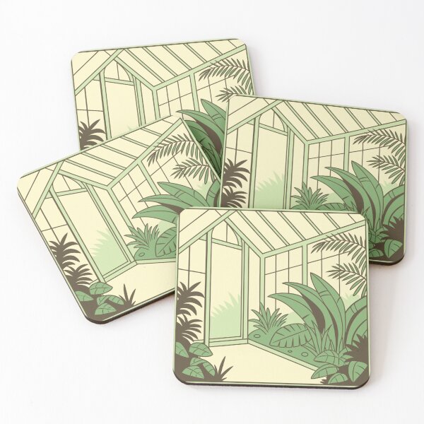 Item preview, peaceful greenhouse room filled with plants and sunlight designed and sold by Senglaopattern.