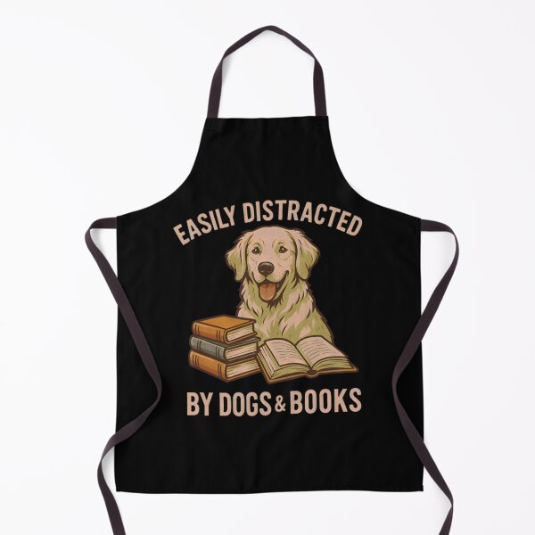 Item preview, Easily Distracted By Dogs And Books Funny Golden Retriever designed and sold by JonathonGer.
