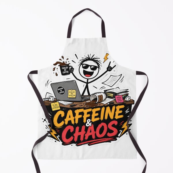 Item preview, Caffeine & Chaos Coffee Stickman designed and sold by StickyGuys.