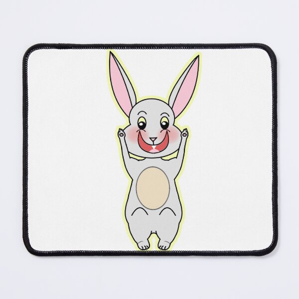Item preview, Cute Happy Kawaii Rabbit Cheering And Smiling designed and sold by BalRaju-Doodles.