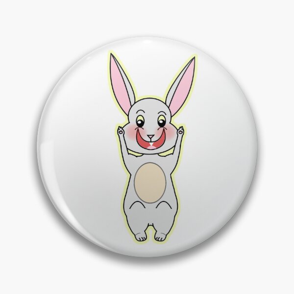Item preview, Cute Happy Kawaii Rabbit Cheering And Smiling designed and sold by BalRaju-Doodles.