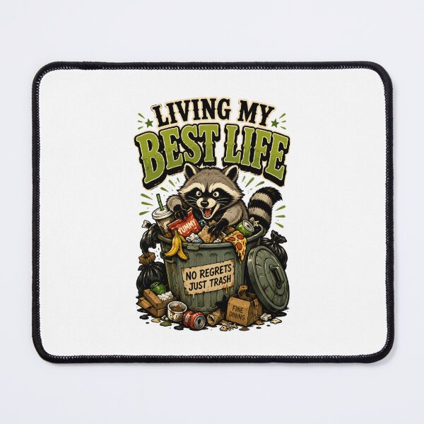 Item preview, Living My Best Life Funny Trash Raccoon designed and sold by Mr Lee.