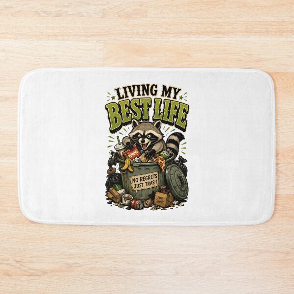 Item preview, Living My Best Life Funny Trash Raccoon  designed and sold by Mr Lee.