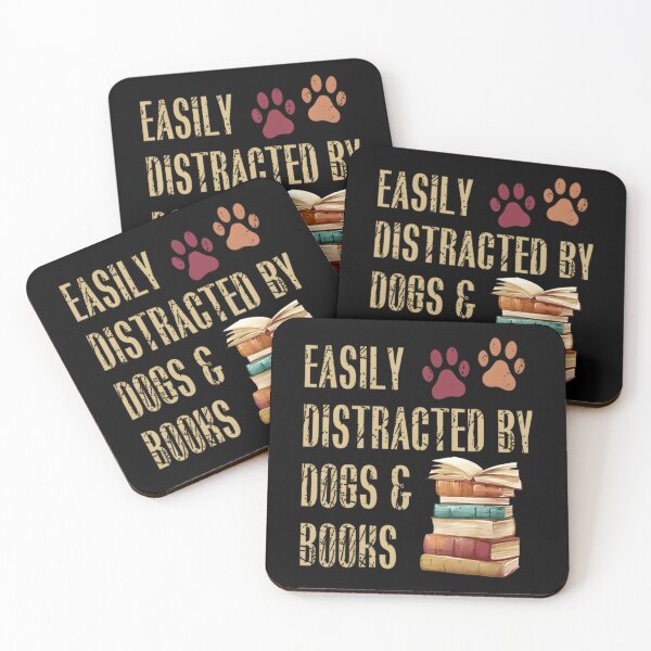 Item preview, Easily Distracted By Dogs And Books Pets Books designed and sold by JonathonGer.