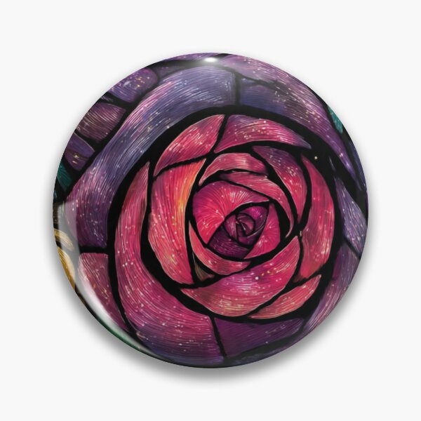 Item preview, Neon Stained Glass Rose - Colourful Floral Art Print designed and sold by Shirl's .