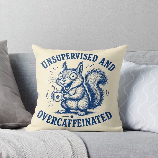 Item preview, Unsupervised And Overcaffeinated Funny Squirrel Meme designed and sold by 89shirts.