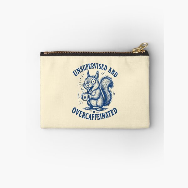 Item preview, Unsupervised And Overcaffeinated Funny Squirrel Meme designed and sold by 89shirts.