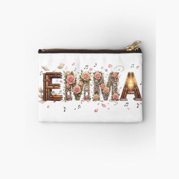Item preview, Emma Name Art Collage – Vintage Flowers & Books – Elegant Gift designed and sold by Gianni Capone Italian Design.