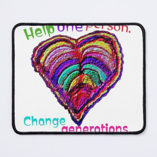 Item preview, Rainbow Heart-  Help One Person Change Generations  designed and sold by Shirl's .
