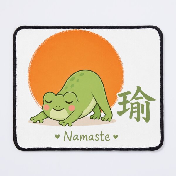 Item preview, Cute Yoga Frog – Kawaii Frog Namaste Japanese Yoga Art Gift designed and sold by QARVI.