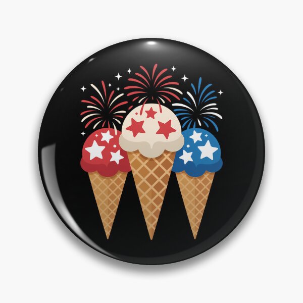 Item preview, Memorial Day 4th of July Holiday Patriotic Ice Cream Cones designed and sold by TyraYoung.