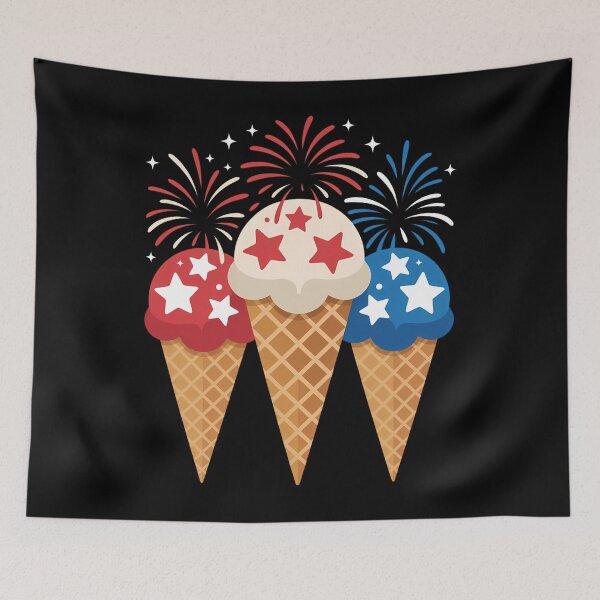 Item preview, Memorial Day 4th of July Holiday Patriotic Ice Cream Cones designed and sold by TyraYoung.