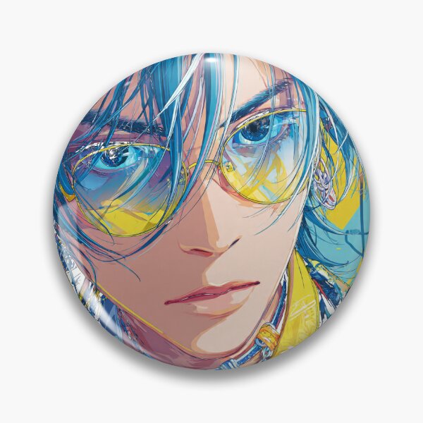 Item preview, Blue Hair Anime Boy Sunglasses designed and sold by greatlakesea.