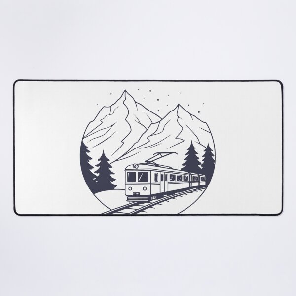 Item preview, cozy train ride through snowy mountains, cinematic atmosphere designed and sold by Senglaopattern.