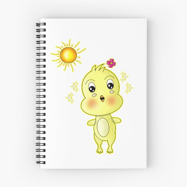 Item preview, Cute Sunny Kawaii Chick With Flower And Sparkles designed and sold by BalRaju-Doodles.