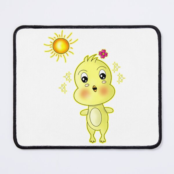 Item preview, Cute Sunny Kawaii Chick With Flower And Sparkles designed and sold by BalRaju-Doodles.