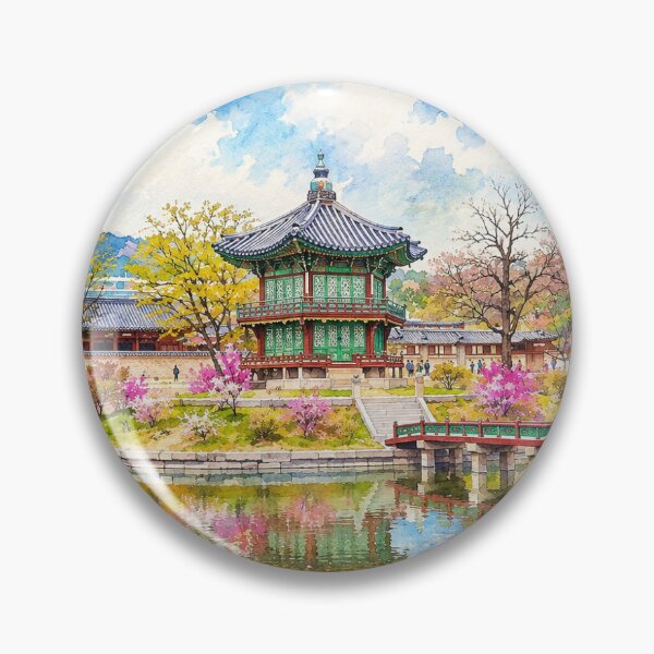 Item preview, Korean Palace Reflection Watercolor designed and sold by Palace1979.
