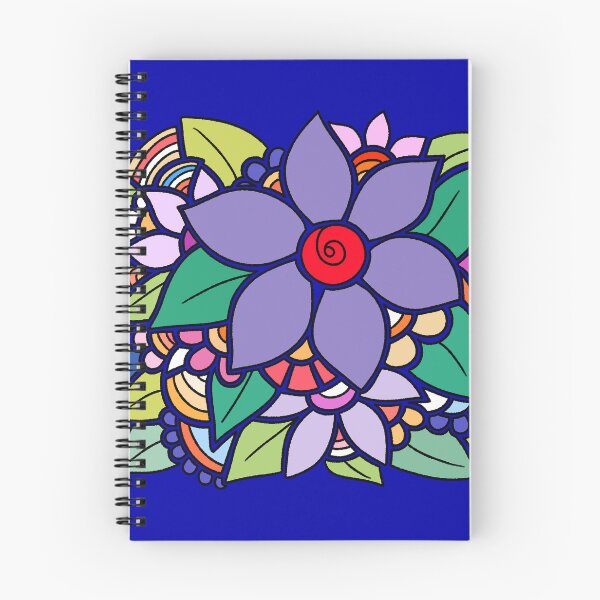 Item preview, Whimsical Purple Flower Garden - Abstract Hand Drawn Art designed and sold by ubborn.