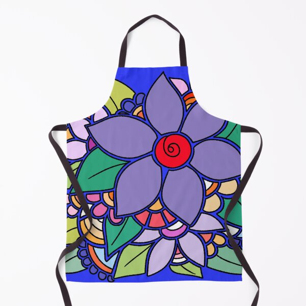Item preview, Whimsical Purple Flower Garden - Abstract Hand Drawn Art designed and sold by ubborn.