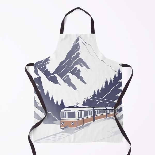 Item preview, cozy train ride through snowy mountains, cinematic atmosphere designed and sold by Senglaopattern.