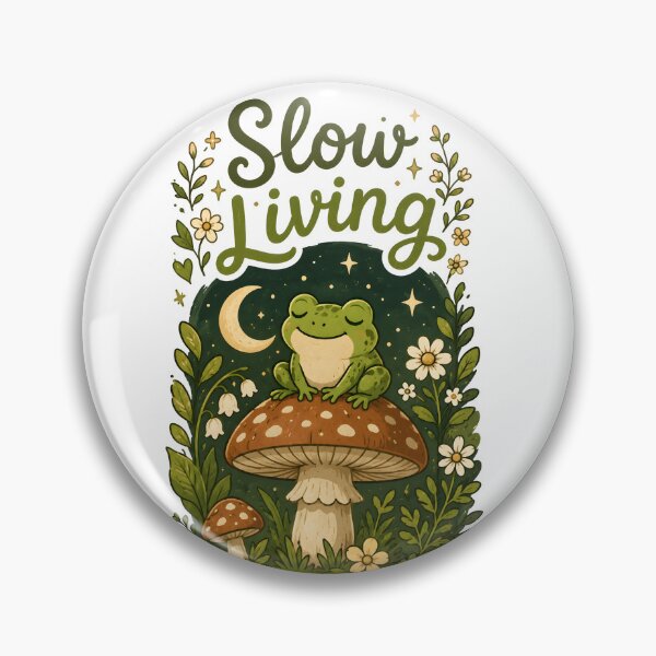 Item preview, Slow Living Cottagecore Frog On Mushroom designed and sold by Mr Lee.