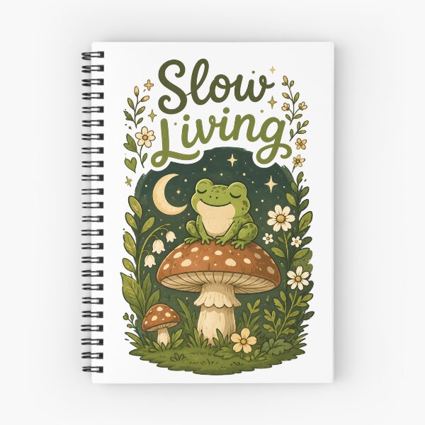 Item preview, Slow Living Cottagecore Frog On Mushroom designed and sold by Mr Lee.