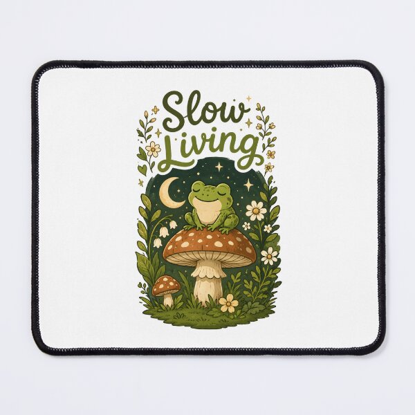 Item preview, Slow Living Cottagecore Frog On Mushroom designed and sold by Mr Lee.
