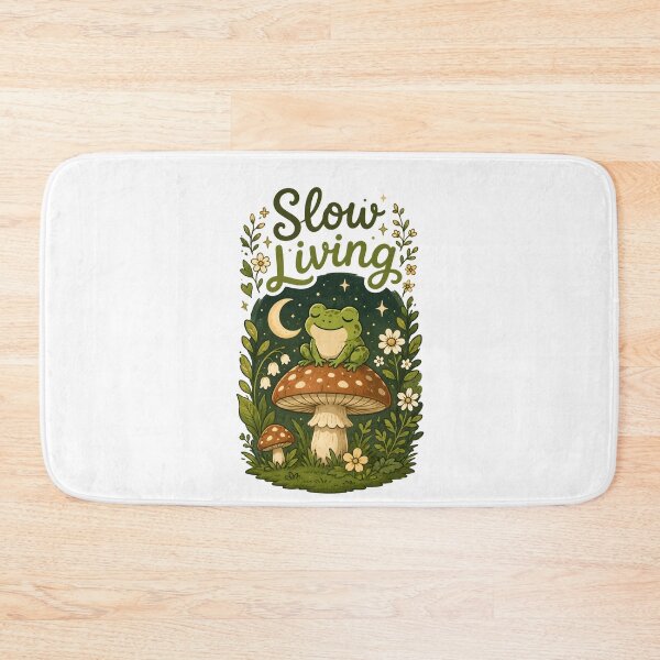 Item preview, Slow Living Cottagecore Frog On Mushroom designed and sold by Mr Lee.