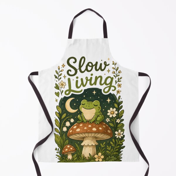 Item preview, Slow Living Cottagecore Frog On Mushroom designed and sold by Mr Lee.