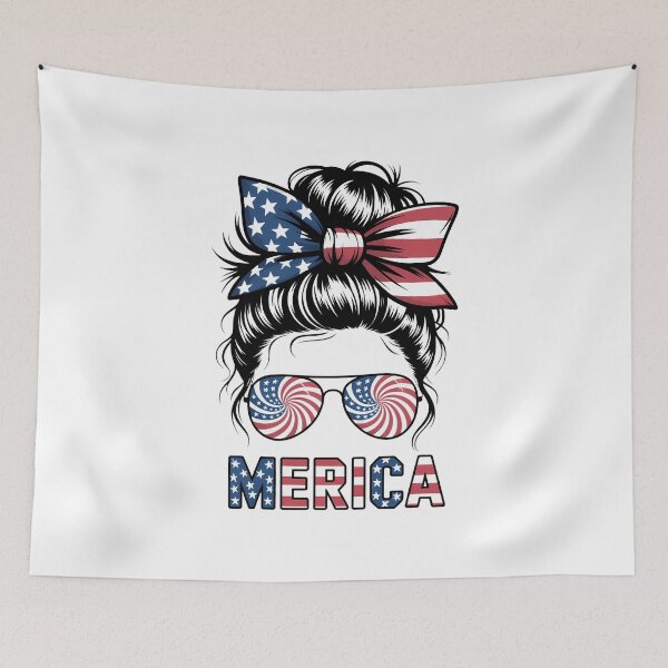 Item preview, Merica 4th of July Messy Bun American Flag Tie Dye designed and sold by TyraYoung.