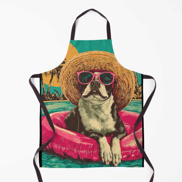 Item preview, Boston Terrier with Sunglasses Cute Dog Tropical Pool Party designed and sold by Littermin.