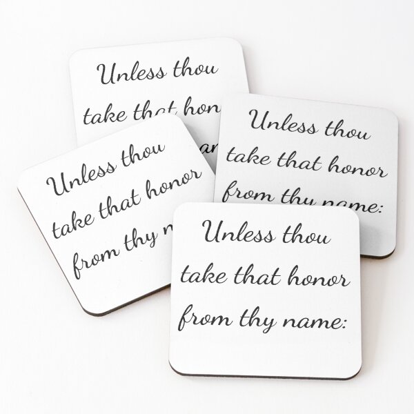 Item preview, "Unless thou take that honor from thy name:" - handwriting black designed and sold by ariksworld.