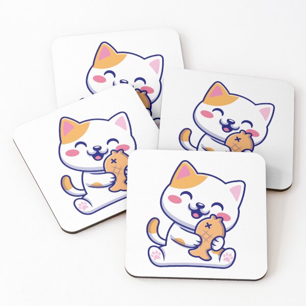 Item preview, Cute Kawaii Cat Hugging Taiyaki Fish Biscuit designed and sold by Hiromi	 tanaka.