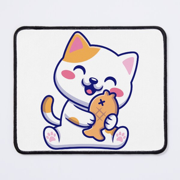 Item preview, Cute Kawaii Cat Hugging Taiyaki Fish Biscuit designed and sold by Hiromi tanaka.