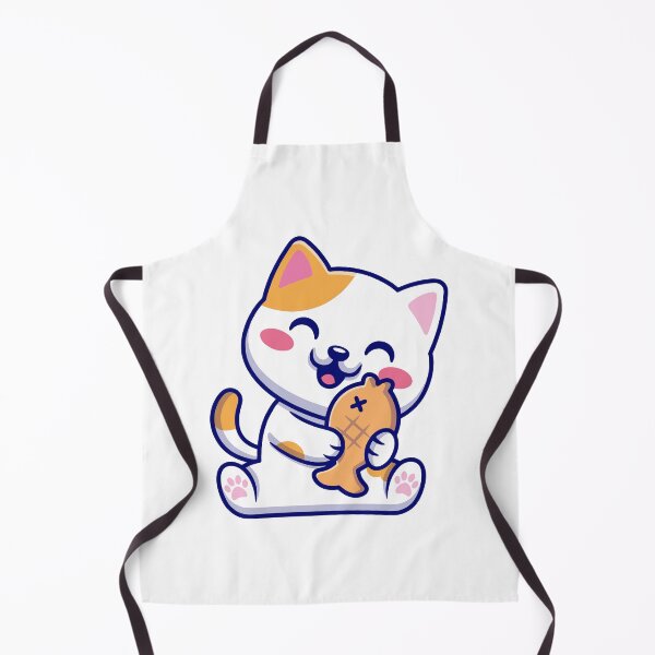 Item preview, Cute Kawaii Cat Hugging Taiyaki Fish Biscuit designed and sold by Hiromi tanaka.