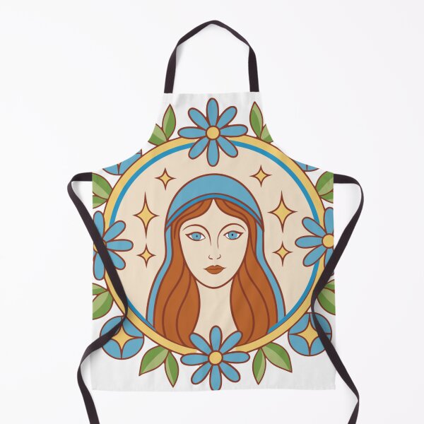 Item preview, feminine moon goddess surrounded by flowers and stars designed and sold by Senglaopattern.