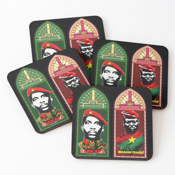 Item preview, Thomas Sankara & Ibrahim Traore Stained Glass - Burkina Faso Pan African Revolutionary Art Black History designed and sold by Youngkev-arts.