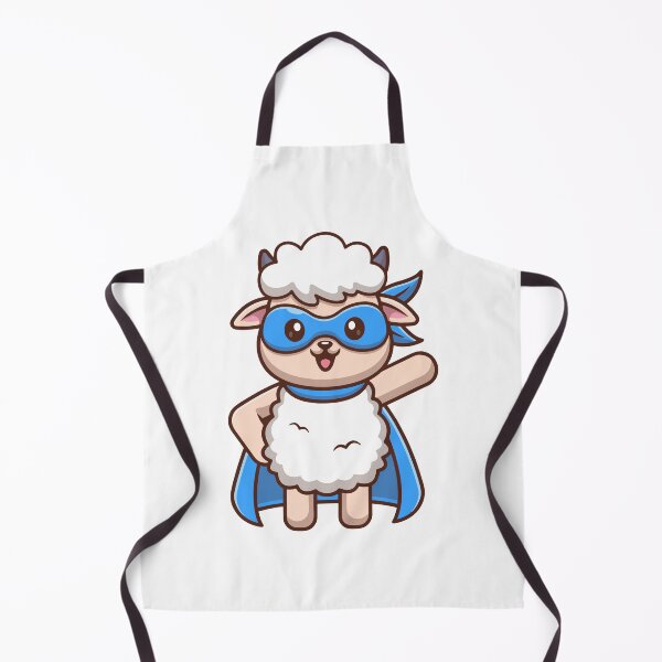 Item preview, Cute Superhero Sheep with Blue Mask and Cape designed and sold by Hiromi tanaka.