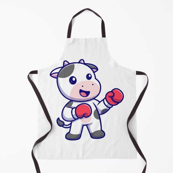 Item preview, Cute Boxing Cow Wearing Red Gloves Cartoon designed and sold by Hiromi tanaka.