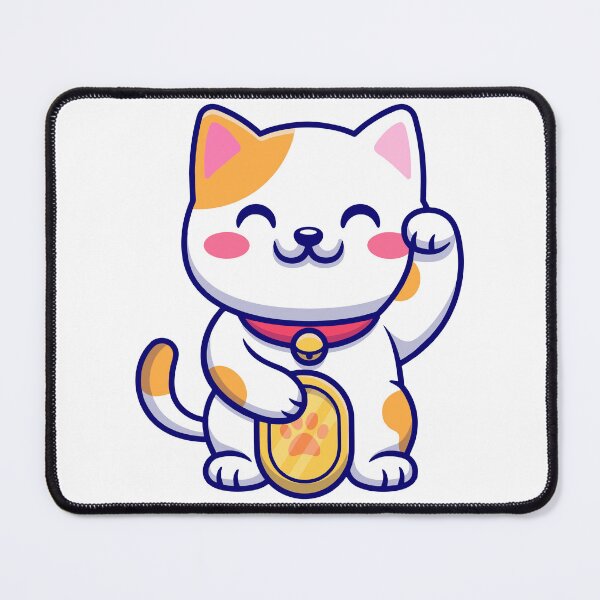 Item preview, Cute Lucky Cat Maneki Neko Fortune Token designed and sold by Hiromi	 tanaka.
