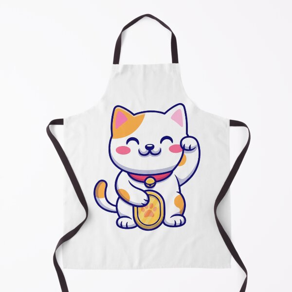 Item preview, Cute Lucky Cat Maneki Neko Fortune Token designed and sold by Hiromi tanaka.