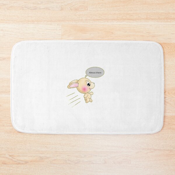 Item preview, Cute Motivational Kawaii Running Rabbit Almost There designed and sold by BalRaju-Doodles.
